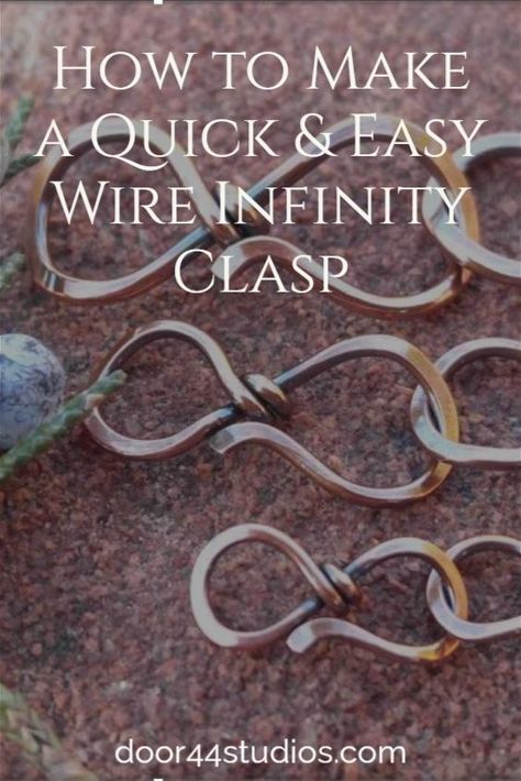 Diy Wire Necklace Clasp, Copper Electrical Wire Jewelry, Clasps For Jewelry Wire, Clasps For Jewelry Making, Diy Clasps For Jewelry, Wire Wrapped Jewelry Tutorials Heart, Wire Bracelet Clasp, Jewelry Clasps Diy How To Make, Wire Wrap Tutorials Step By Step