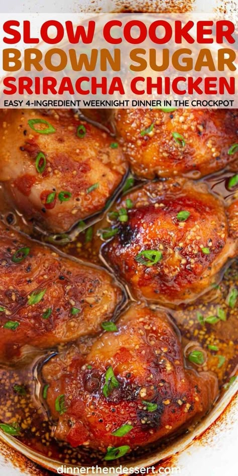 Spicy Chicken Recipes Crockpot, Crockpot Brown Sugar Chicken, Sweet And Spicy Chicken Crockpot, Chickenbreast Slowcooker, Honey Sriracha Chicken Crockpot, Honey Siracha Chicken Crockpot Crock Pot, Crockpot Recipes Spicy, Slow Cooker Spicy Chicken, Spicy Crockpot Chicken