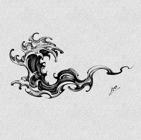 Tattoo Drawings On Paper, Drawings On Paper, Wave Tattoo Design, Red Dragon Tattoo, Abstract Tattoo Designs, Cool Tattoo Drawings, Water Tattoo, Flame Tattoos, Cool Tattoo