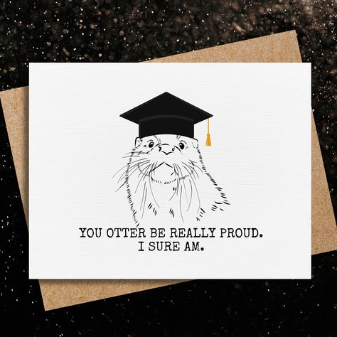 Funny Graduation Card Ideas, Funny Graduation Cards, Graduation College, Grad Cards, Pun Card, Graduation Funny, Landscape Orientation, Graduation Card, A2 Size