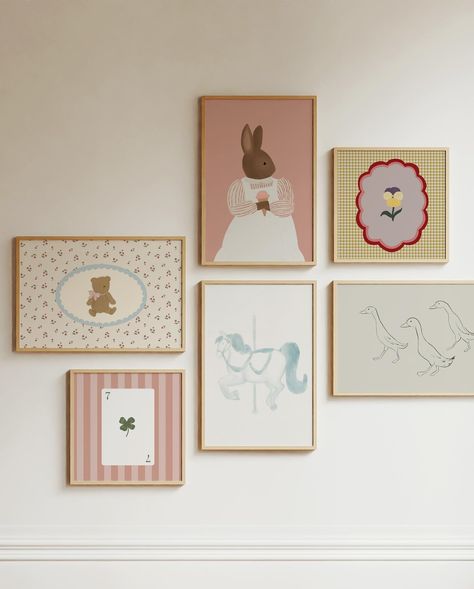 | Whimsical + sweet art prints for your littles @thelildillsshop 🌿 | Instagram Whimsical Bedroom Kids, Girls Gallery Wall, Whimsical Bedroom, Kids Rooms Inspo, Baby Room Inspiration, Sweet Art, Big Girl Rooms, Modern Kids, Kids Room Art