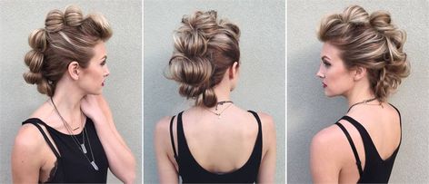 How-To: Topsy Tail Looped Faux Hawk - Hairstyling & Updos - Modern Salon Wedding Hairstyles Updo Messy, Topsy Tail, Bridal Hair Updo, Hairstyles Updo, Faux Hawk, Braids For Kids, Braided Hairstyles Updo, Wedding Hairstyles Updo, Kids Braided Hairstyles