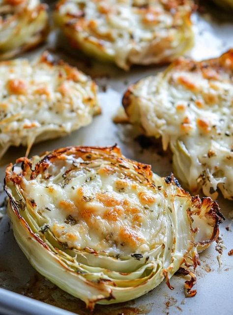 Cheesy Baked Cabbage Steaks – choose a recipe Roasted Cabbage Slices, Cheesy Roasted Cabbage Wedges, Cabbage Steaks With Parmesan, Baked Cabbage Steaks, Cabbage Steaks Recipe, Roasted Cabbage Wedges, Roasted Cabbage Steaks, Steak In Oven, Baked Cabbage