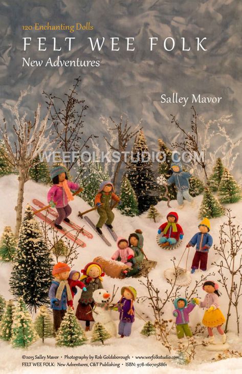 Felt Wee Folk | SALLEY MAVOR Wee Folk Studio, Salley Mavor, Dolls House Figures, Wee Folk, Arte Folk, Bendy Doll, Folk Doll, Clothespin Dolls, Folk Embroidery