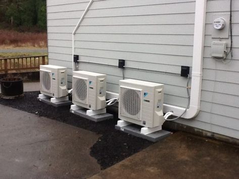 Ductless heat pumps are highly efficient heating and cooling systems Ductless Heating And Cooling, Ductless Heat Pump, Ductless Air Conditioner, Hvac Air Conditioning, Refrigeration And Air Conditioning, Ductless Mini Split, Heat Pump System, Air Conditioning Installation, Air Conditioning Services