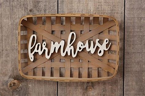 Audrey's Farmhouse Tobacco Basket 12" x 17.75" #ad #afflink #ModernFarmhouse #HomeDecor #FarmhouseDecor #FrenchCountry #ShabbyChic