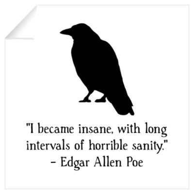 I became insane, with long intervals of horrible sanity. ~Edgar Allen Poe Edgar Allen Poe Quotes, Adorable Tattoos, Poe Quotes, What I Like About You, Edgar Allen, Allen Poe, Edgar Allen Poe, Quote Wall Art, Edgar Allan Poe