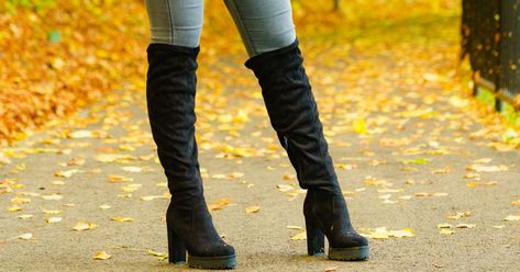 How To Get Tall, Fall Footwear, Shoe Hacks, Grey Throw Blanket, Clothing Tape, Boot Shaper, Thigh High Suede Boots, Shoes Hack, Faux Snow