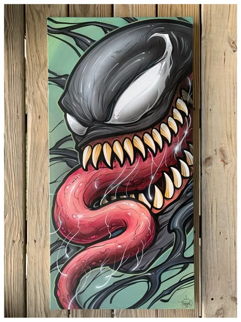 David Tevenal, Battle Damage, Cartoon Painting, Canvas Painting Designs, Creative Mind, Diy Canvas Art Painting, Spiderman Art, Art And Illustration, Mini Canvas Art