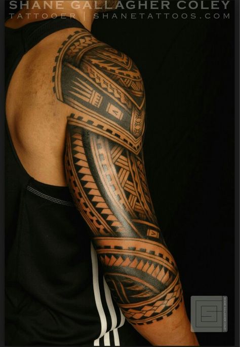 Samoan Tat #Polynesian #Samoa Maori Tattoo Frau, Tatau Tattoo, Polynesian Tattoo Sleeve, Tato Maori, Anker Tattoo, Maori Tattoos, Polynesian Tattoo Designs, Tattoo Trend, Marquesan Tattoos