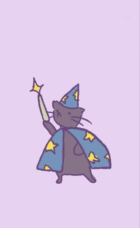 Magic Cat Drawing, Cat Wizard Drawing, Cat Wizard Tattoo, Cat In Costume Drawing, Wizard Cat Drawing, Cute Wizard Drawing, Wizard Cat Tattoo, Cat With Wizard Hat, Wizard Doodle