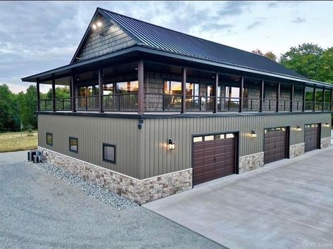 Metal Building House Plans, Garage Guest House, Barn House Design, Barndominium Plans, Pole Barn House Plans, Barn Style House Plans, Modern Barn House, Barn Style House, Metal Building Homes