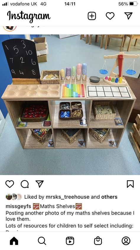 Learning Provocations Classroom, Play In Classroom, Creative Area Eyfs Ideas, Numeracy Corner Preschool, Numeracy Corner Classroom, Maths Station Eyfs, Reception Classroom Ideas Layout, Early Years Classroom Layout, Reception Maths Area