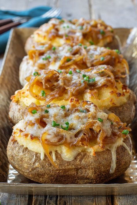 Special Occasion Dinner, Stuffed Baked Potatoes, Baked Potato Recipes, Creamed Potatoes, Potato Recipes Side Dishes, Twice Baked, Twice Baked Potatoes, Gruyere Cheese, Baked Potatoes