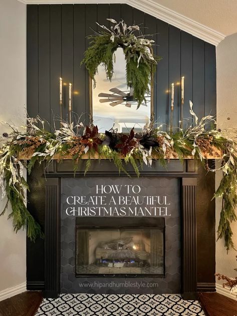 Friday DIY & Finds Mantel Inspiration, Mantel Christmas, Birch Candles, Winter Wreath Diy, Mantel Ideas, Rustic Mantel, Building A Barn Door, Living Tv, Christmas Mantle Decor