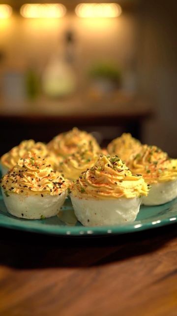 Deviled Eggs Cupcakes, Deviled Egg Cupcakes Recipe, Deviled Eggs In Muffin Tin, Baked Deviled Eggs, Muffin Tin Deviled Eggs, Deviled Egg Muffins, Cupcake Deviled Eggs, Baked Deviled Eggs In Muffin Tin, Deviled Eggs Cupcake