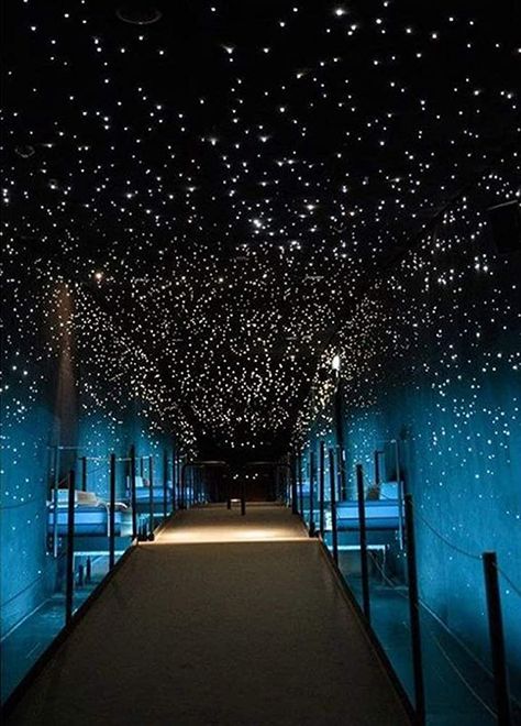 Fiber Optic Ceiling, Sky Ceiling, Star Lights On Ceiling, Ceiling Design Ideas, Fiber Optic Lighting, Plank Ceiling, Fairy Lights Bedroom, Star Ceiling, Fibre Optics