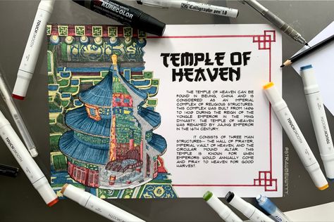 Asian Architecture Drawing, Architectural Plates Hoa, Architecture Plates Layout, Architecture Plates, Temple Of Heaven Beijing, Architecture Journal, Architecture Design Presentation, Architecture Drawing Presentation, Interior Design History