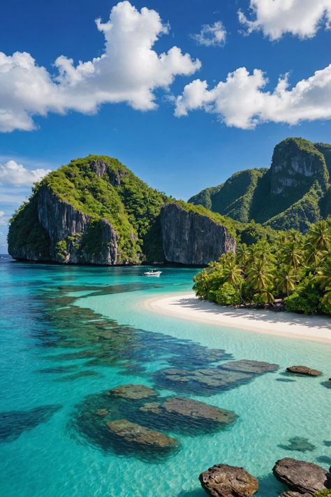 🏝️ Discover the Enchanting Islands of the Philippines: Tropical Paradises Await! 🌊 Water Nature Wallpaper, Philippines Scenery, Tropical Mountains, Clear Water Beach, Beaches Photography, Beach Philippines, Philippines Photography, Philippines Island, Rich Summer