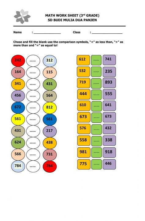 Comparing in three digit numbers - Ficha interactiva Spanish Colors, Numbers Worksheet, Three Digit Numbers, Rational Numbers, Missing Numbers, Abc Coloring, Addition Worksheets, Math Work, Number Worksheets