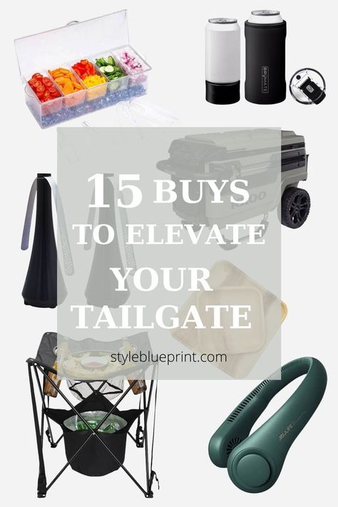 Football season is finally upon us! Check out these 15 smart buys that will streamline your tailgating experience, from setup to cleanup and everything in between. Football Tailgate Organization, Tailgating Tips And Tricks, Tailgate Supply List, Tailgating Must Haves, Tailgate Hacks Football Season, Tailgate Tv Setup, Tailgating Ideas Setup, Ultimate Tailgate Setup, Tailgate Essentials Football Season