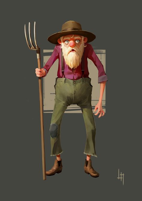 Caricature Sketch, 동화 삽화, Architecture Ideas, The Farmer, 캐릭터 드로잉, Concept Art Character, Character Poses, Red Dead, Character Design Animation