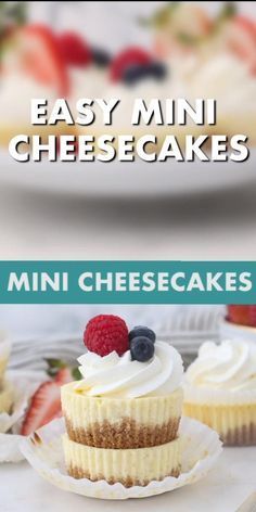 Easy Mini Cheesecake Recipe, Mini Cheesecakes Easy, Resipi Kek, Mini Cheesecake Recipes, Easy Cheesecake Recipes, Cheesecake Filling, Cracker Crust, Vanilla Flavor, Easy Cheesecake