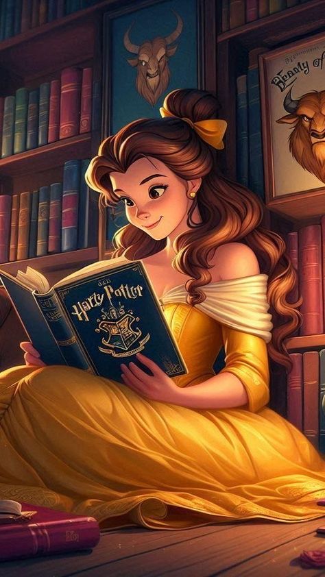 Disney Book Wallpaper, Belle Reading A Book Aesthetic, Belle From Beauty And The Beast, Beauty And The Beast Library, Beauty And The Beast Aesthetic, Belle Reading, Belle Wallpaper, Beauty And The Beast Wallpaper, Beauty And The Beast Belle