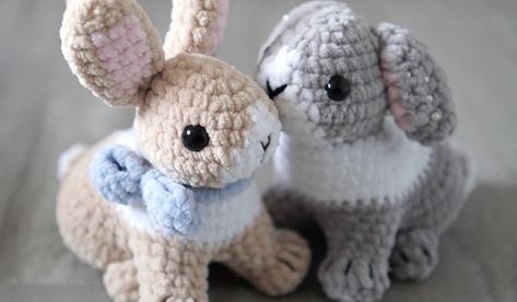 Sweet Softies: Honey Bunny the Realistic Rabbit · Amigurumi Crochet Pattern Crochet Holland Lop Bunny Pattern, Crochet Bunny Realistic, Free Realistic Animal Crochet Patterns, Realistic Rabbit Crochet Pattern Free, Free Crochet Pattern Plush, Free Crochet Bunny Pattern, Rabbit Crochet Pattern Free, Crochet Bunny Patterns, Crochet Rabbit Free Pattern