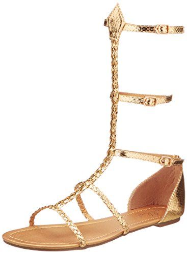 Ellie Shoes Inc Women's Braid Rope Sandal Gold Size 8 Ellie Shoes http://smile.amazon.com/dp/B002M0B4LU/ref=cm_sw_r_pi_dp_SOCxwb1BQF224 Egyptian Sandals, Rome Gladiator, Fila Sandals, Trojan Women, Braid Rope, Gladiator Flats, Gold Body Chain, Spring Formal, Ankle Strap Sandals Flat