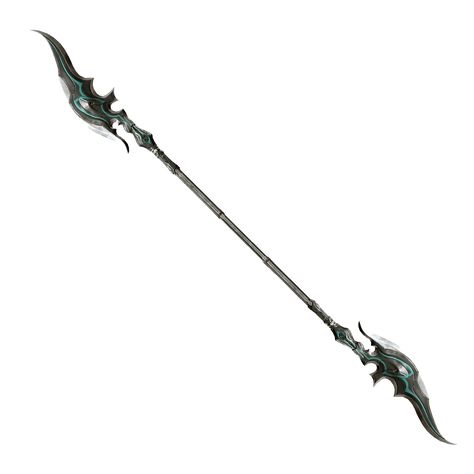 The Glaive can come apart in the middle to form two individual glaives. Description from iwakuroleplay.com. I searched for this on bing.com/images Double Sided Spear Concept Design, Double Ended Spear, Double Sided Spear, Double Spear, Cybernetic Arm, Genshin Oc, Types Of Swords, 다크 판타지, Spears