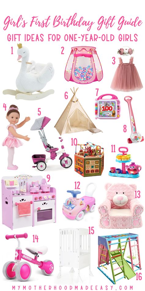 First Birthday Present Ideas for Girls: One Year Old Girl Gift Guide Presents For 1 Year Girl, First Birthday Present Ideas Girl, 1 Year Birthday Gift Ideas, Gift Ideas For 1 Year Baby Girl, Baby Birthday Gifts 1 Year, First Birthday Girl Gift Ideas, 1st Birthday Gift Ideas Girl, Gifts For One Year Old Girl, 1st Birthday Present Girl