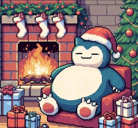 Facebook Pokemon App, Pokemon Anime Characters, Christmas Profile Pictures, James Pokemon, Christmas Pokemon, Pokemon Store, Pokemon Painting, Pokemon Snorlax, Pixel Art Pokemon