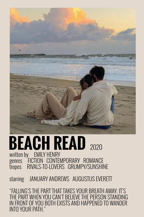 alternative minimalist polaroid poster made by @angietanaa (me) book by emily henry Emily Henry Poster, Book Poster, Emily Henry, Beach Read, Polaroid Poster, Movie Poster Wall, Book Wall, Book People, Romantic Books