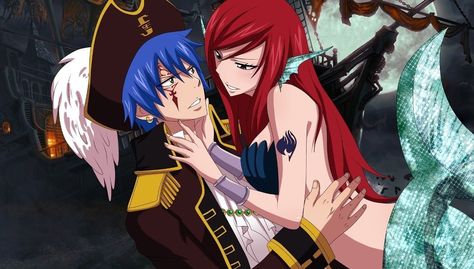 Jellal Fernandes & Erza Scarlet - Fairy Tail Anime Erza Et Jellal, Fairy Tail Jellal, Gajeel X Levy, Jellal And Erza, Fairy Tail Images, Fairy Tail Love, Anime Fairy Tail, Fairy Tail Characters, Fairy Tail Couples