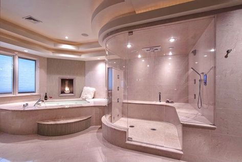 Pink Bathroom Luxury, Big Bathrooms Luxury, Big Bathroom Aesthetic Luxury, Minimal Modern Bathroom Interior Design, Aesthetic Big Bathroom, Mansion Bathrooms Luxury, Huge Bathroom Luxury, Bathroom Aesthetic Luxury, Big Luxury Bathroom