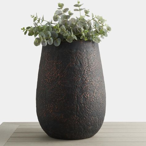 PRICES MAY VARY. Stylish and Versatile - Whether showcasing plants indoors, or placing them on front steps, porch, or terrace, this planter seamlessly blends modern, minimalist, and traditional decorations with its unique style and design. Modern Concrete Planter - Adopting advanced concrete formulas and integrated molding, this large planter combines multiple advantages: strength, durability, weather resistance, and damage resistance. Hand Painting - Surface is coated with multiple layers of pa Front Porch Pots, Living Room Restoration Hardware, Restoration Hardware Look, Weathered Concrete, Front Door Planters, Patio Courtyard, Front Porch Planters, Family Gallery Wall, Porch Planters