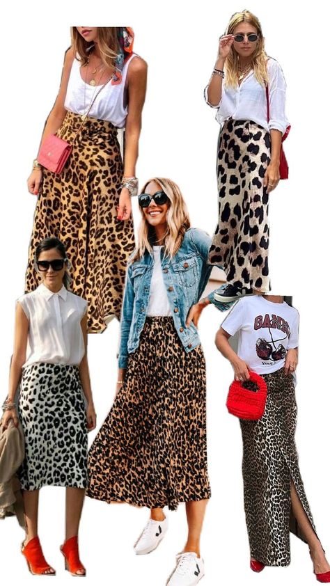 Como usar una falda animal print - combinación Holy Chic, Simple Wardrobe, Animal Print Outfits, Outfit Primavera, Casual Chique, Cool Summer Outfits, Adidas Outfit, Office Outfits, Outfits Casuales