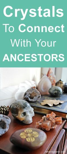 Learn how to use crystals and stones to connect with your Ancestors. Ancestor altars with crystals #shaman #witch #halloween Crystals For Ancestors, Crystals For Ancestor Work, Ancestor Magick, Ancestor Altar Ideas, Meditate With Crystals, Ancestor Veneration, Crystal Knowledge, Witchcraft Aesthetic, Witchy Business