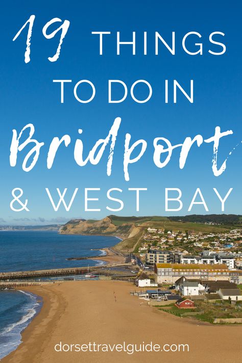 All the best things to do in Bridport, west Bay, and the surrounding area - written by a local who was born and raised just down the road! Beaches, boutique shops, countryside walks, and fab museums... there's plenty to keep you busy in this historic town | #dorset #bridport #england #uktravel South West Coast Path, Dorset England, Holiday 2024, West Bay, Beach Cafe, Jurassic Coast, Seaside Village, Isles Of Scilly, Uk Travel