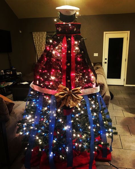 Work in progress Marine Corps Christmas tree Marine Corps Christmas Tree, Marine Crucible, Usmc Christmas, Marine Corps Christmas, Themed Christmas Decorations, Marine Christmas, Patriotic Christmas Tree, Usmc Mom, Usmc Wife