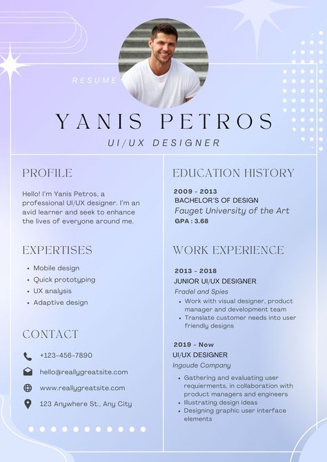 Ux Design Resume, Designer Resume Design, Ui Ux Designer Resume, Resume Design Ideas, Ux Designer Resume, Designed Resume, It Cv, Designer Resume, Website Design Inspiration Layout