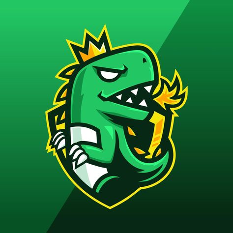 Dinosaur Logo Design, Mascot Ideas, Rabbit Icon, Mascot Logo Design, Logo Basketball, Green Dinosaur, Mascot Logo, Green Logo, Game Logo