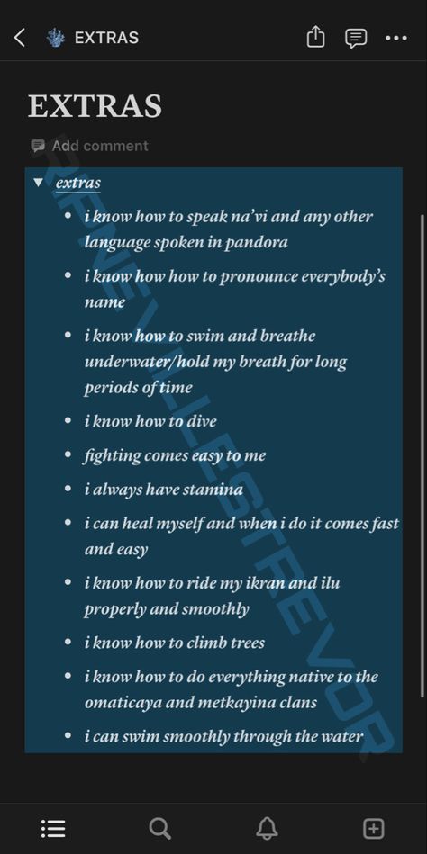 my avatar script ‘extras; extras’ tab [DON’T STEAL] (made: 2/15/23) | page 16 | Avatar Script Template, Shifting To Avatar Pandora, Avatar Dr Names, Shifting Script Extras, Avatar Script Ideas, Avatar Clan Names, Avatar Navi Male Names, Avatar The Way Of Water Dr, Song Cords Avatar