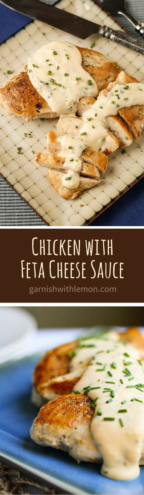 Feta Cheese Sauce, Healthy Lunches, Chicken Main Dishes, Recipe Chicken, Think Food, Cheese Sauce, Poultry Recipes, Cream Sauce, Chicken Dinner Recipes