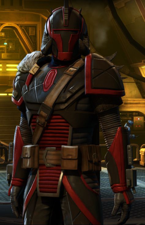 Red Mandalorian Armor, Old Republic Mandalorian, Red Mandalorian, Mandalorian Clans, Mandalorian Art, Mandalorian Armour, Knights Armor, Mandalorian Cosplay, Jet Pack