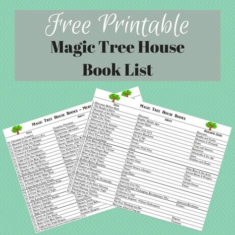 Free Magic Tree House Book List Printable Book List Printable, Magic Tree House Books, Family Read Alouds, Magic Tree House, Scholastic Book Fair, Homeschool Freebies, Magic Treehouse, Read Alouds, Family Reading