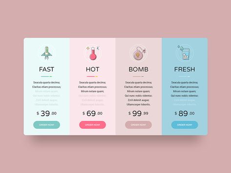 Funny Pricing Tables Table Ui Design, Table Ui, Data Organization, Web Design Pricing, Job Cv, Price List Design, 잡지 레이아웃, Online Web Design, Web Design Quotes