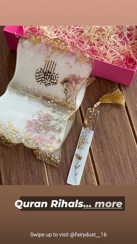 Ramadhan Design, Iphone Wallpaper Usa, Quran Majeed, Impress Quotes, Prayer Corner, Resin Crafts Tutorial, Resin Products, Bridal Handbags, Resin Wall Art