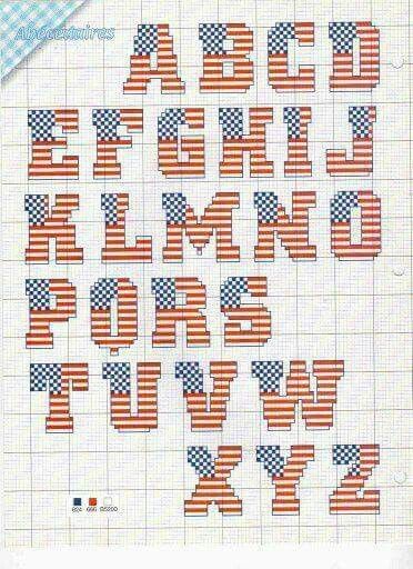 Plastic canvas Perler Alphabet, Flag Cross Stitch, Melt Beads, Flag Alphabet, Plastic Canvas Letters, Cursive Alphabet, Cross Stitch Fonts, Plastic Canvas Stitches, Canvas Letters